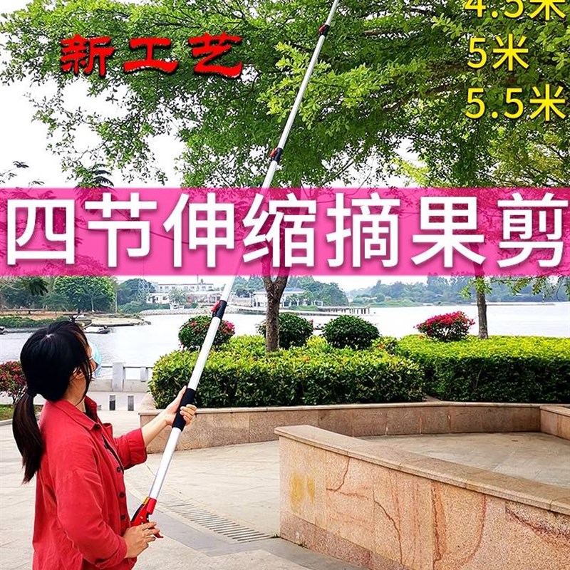 。摘果剪高枝剪摘枇m杷香椿荔枝伸缩加长杆修果树枝高空采摘水果