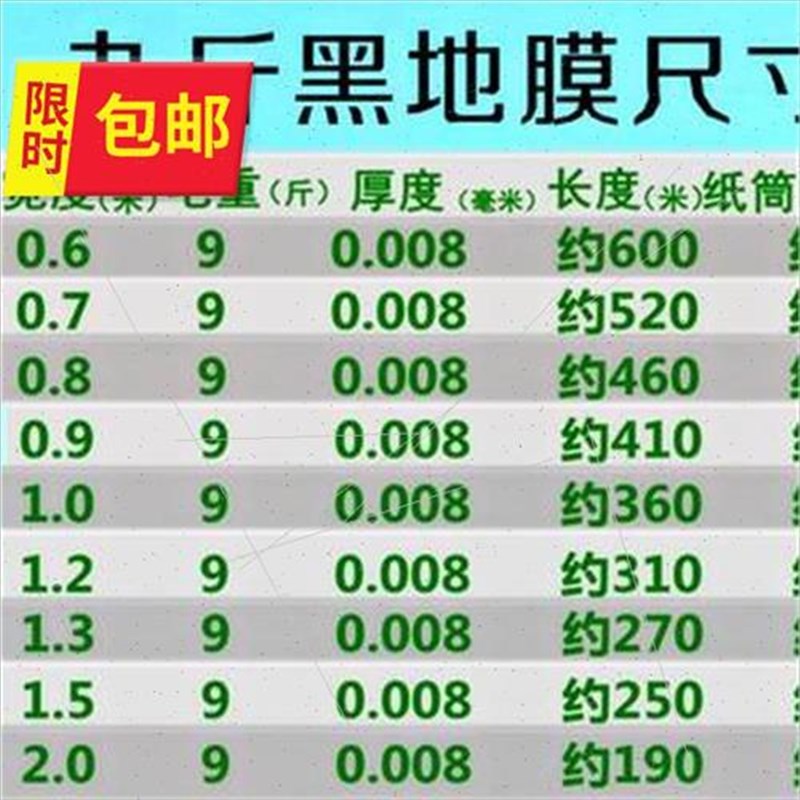 新品保湿地膜黑色底布透气渗水果园地膜布园艺Q土工膜除定
