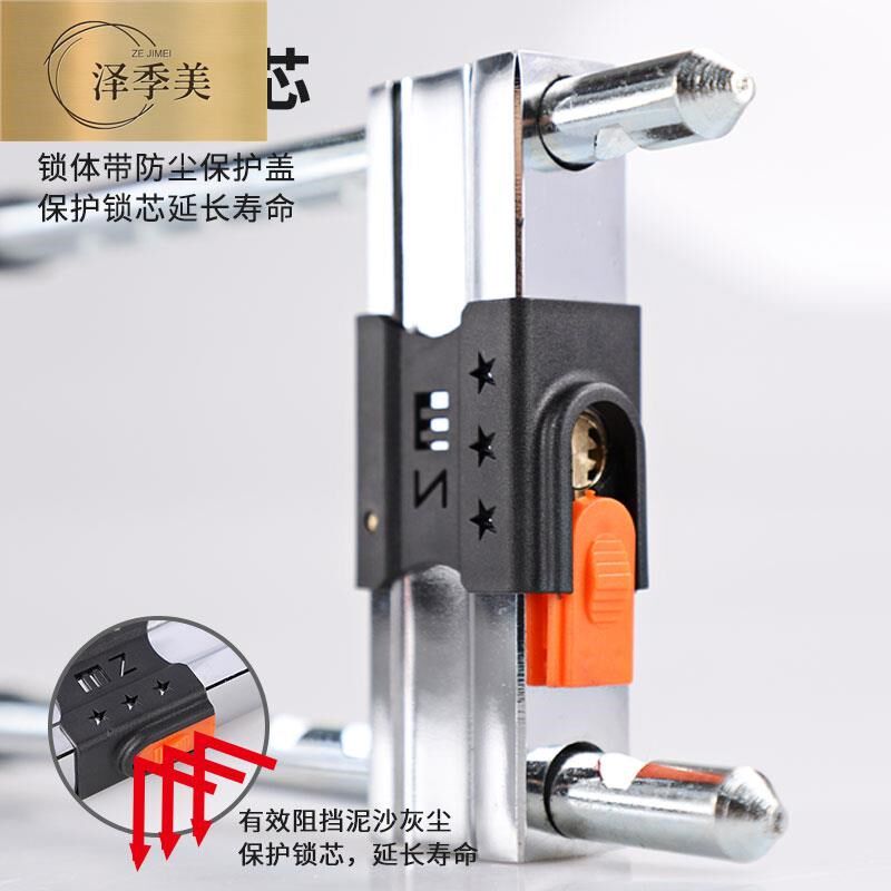 u型锁玻璃门锁双门u形行锁具插锁商铺加长店铺大门叉锁推拉门