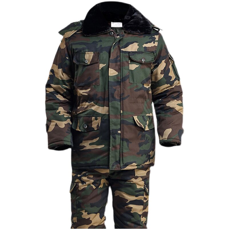 冷库防寒服套装男冬季加厚防水中长款棉大衣劳保工作保暖棉服棉裤