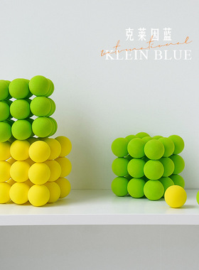 克莱因蓝小球网红拍照道具摆件几何家居创意拍摄客厅装饰摄影背景