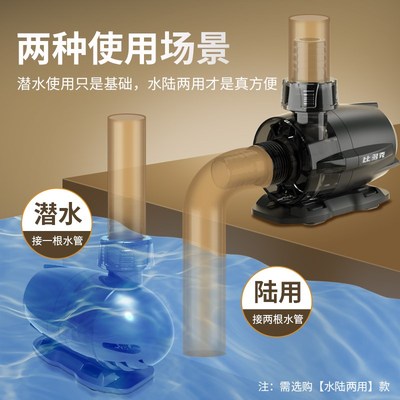 比多克超静音鱼缸水泵循环泵抽水泵变频水泵过滤泵潜水泵水陆两用
