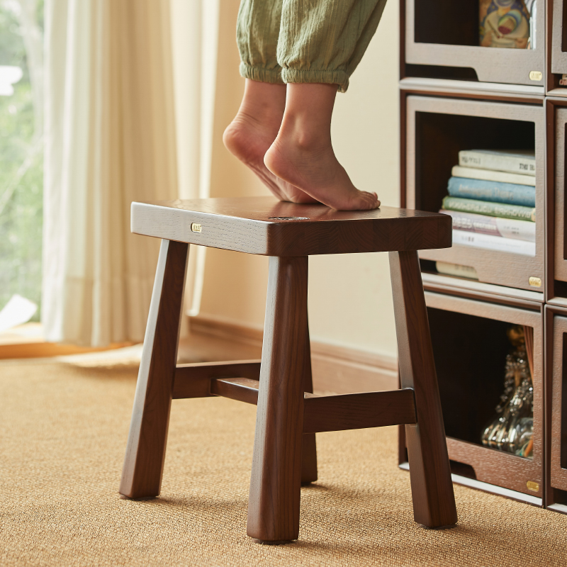 白蜡木全实木穿鞋凳进门凳茶几凳子客厅小板凳脚踩凳卧室家用独凳