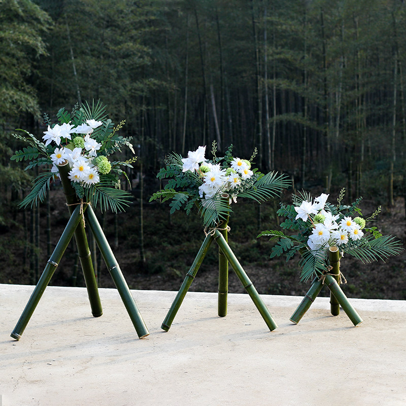 竹子三脚架支架子订婚庆婚礼周岁道具装饰布置美陈摆件支撑竹筒竿,特色手工艺,竹编/竹雕,淘宝优惠券,粉丝福利购,淘宝优惠卷