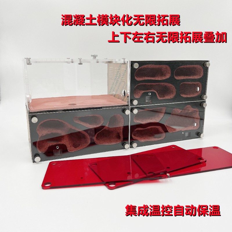 混凝土蚁巢自动温控保温无限加叠款蚂蚁工坊城堡沙巢宠物蚂蚁