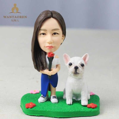 家有萌宠造型-泥塑泥人真人定制 捏人像玩偶软陶人偶公仔订做礼物