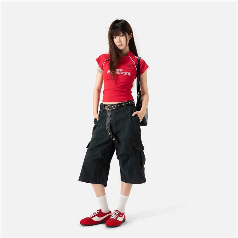 森果果 薄款赛车鞋/红色德训鞋男2025夏季透气轻便内增高鞋子女