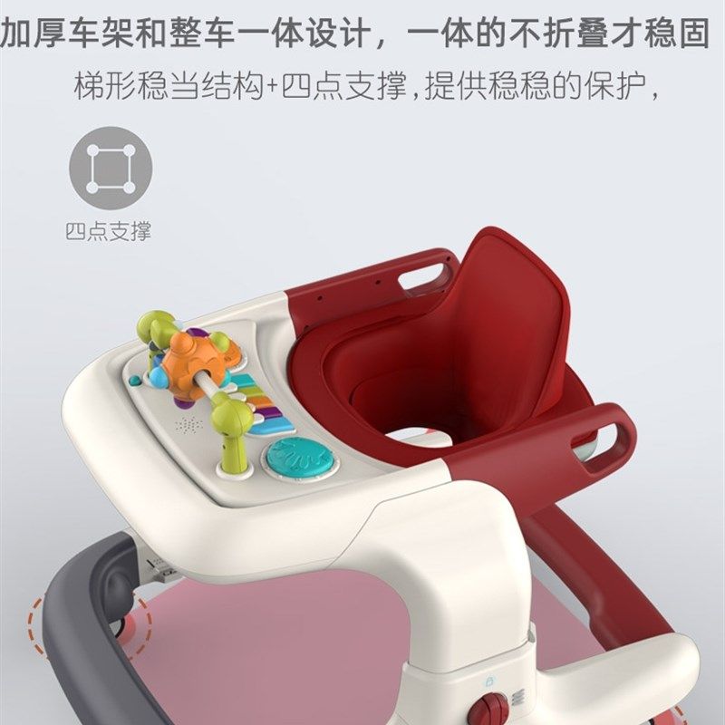 学步车防O型腿婴儿学步车多功能防侧翻折叠可坐可推宝宝学步车