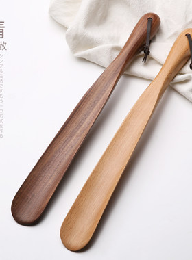 实木提鞋器鞋拔子小 家用穿鞋棍登鞋器鞋板 随身鞋抽鞋提子鞋扒子