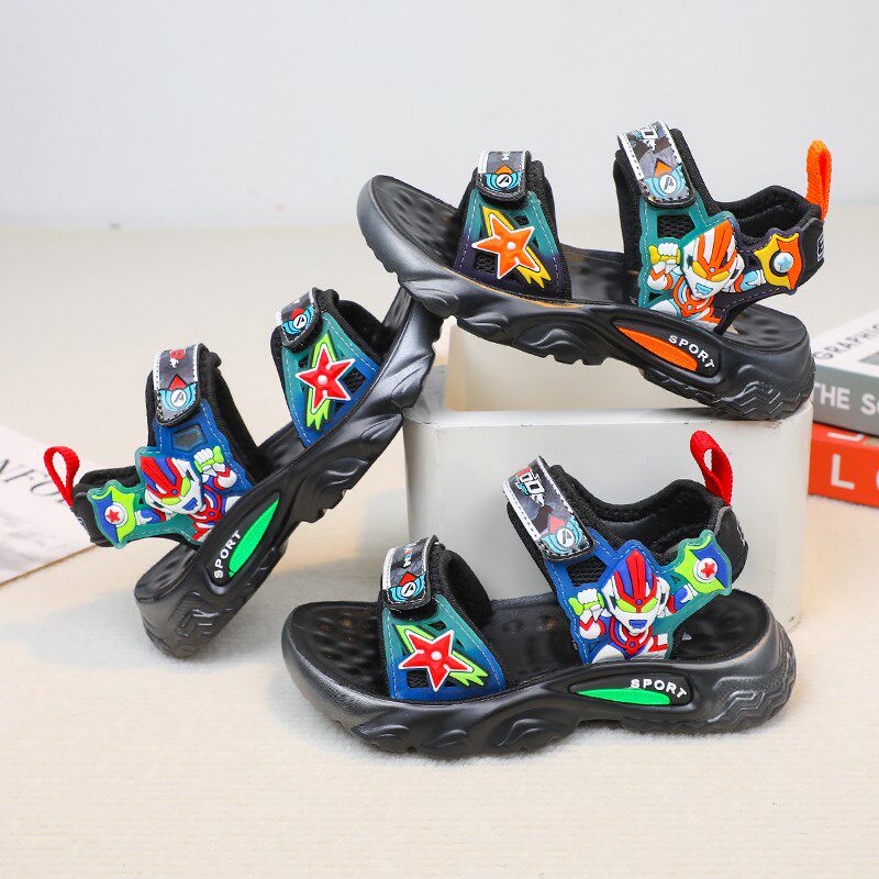 男童沙滩鞋运动儿童耐磨厚底新中式卡通爆款小男孩子凉鞋夏季透气