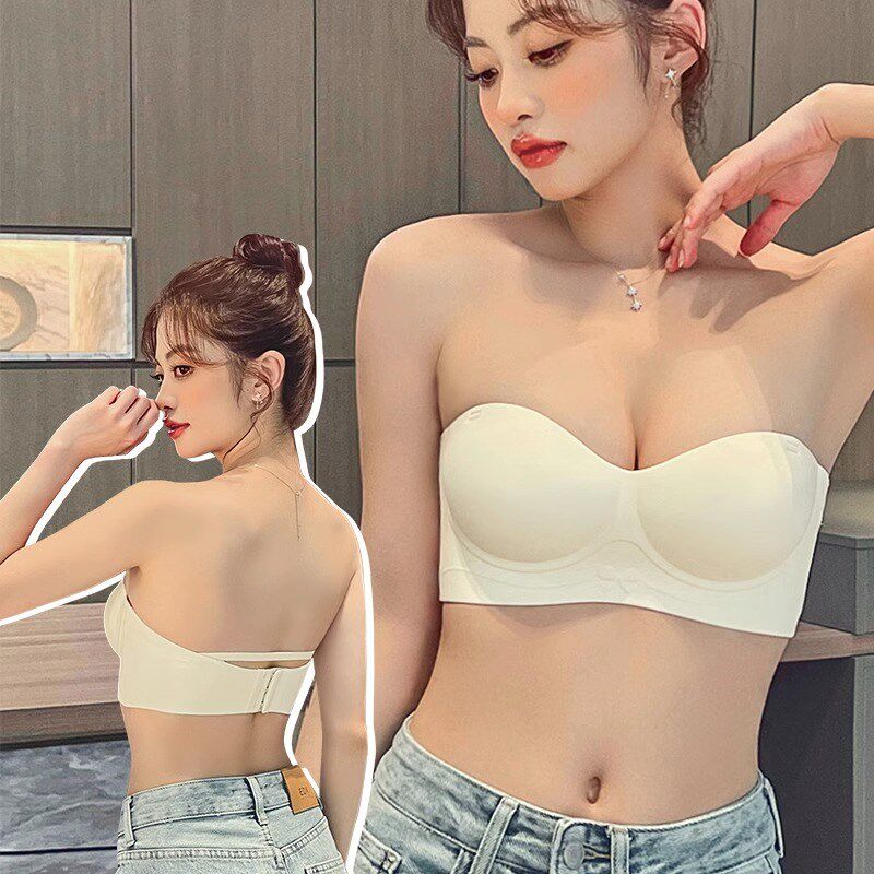 多情猫圆球杯内衣女士小胸聚拢无痕无肩带文O胸罩薄款夏季半杯显