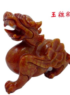 岫玉貔貅一对摆件招财公母皮丘客厅办公室开业乔迁家居饰品工艺品