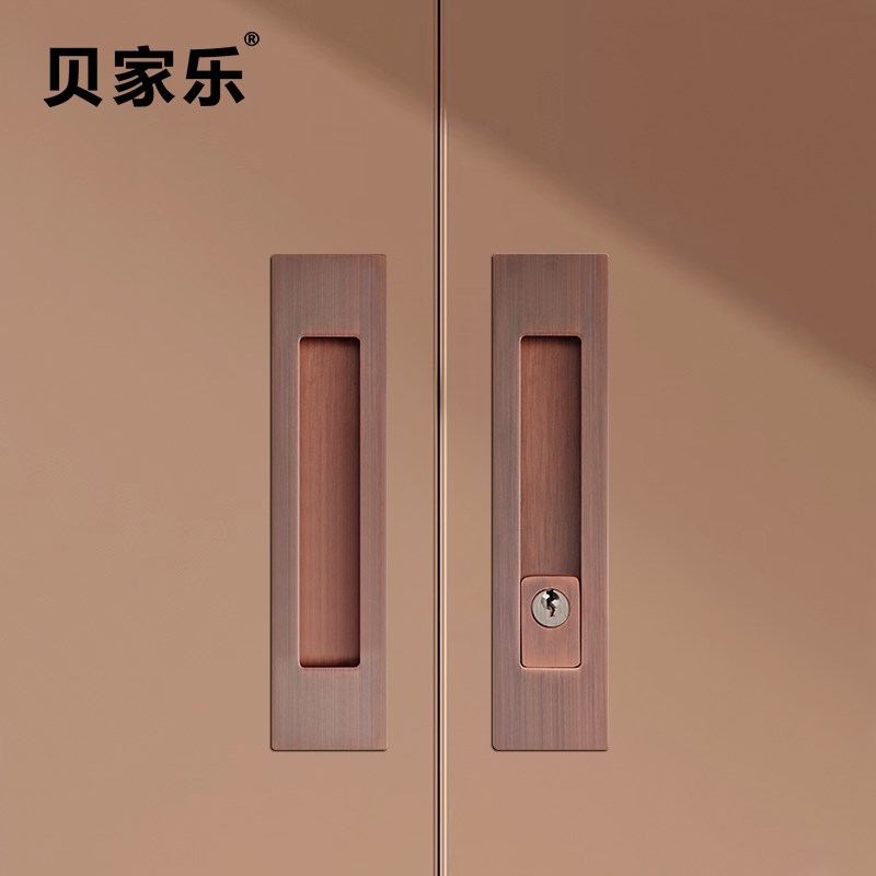 移门锁黑色木门折叠门推拉门钩锁室内厨房阳台卫生间滑门隐形钩锁