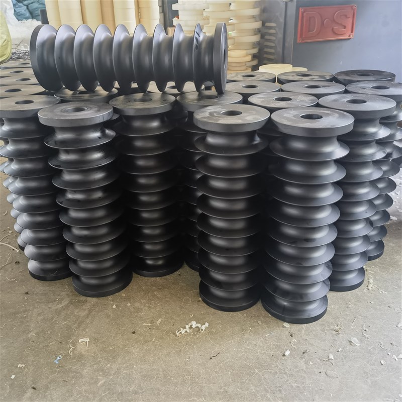 塑料尼龙制品多槽滑轮MC浇筑滚轮尼龙单轮电O梯滑轮皮带涨紧轮定