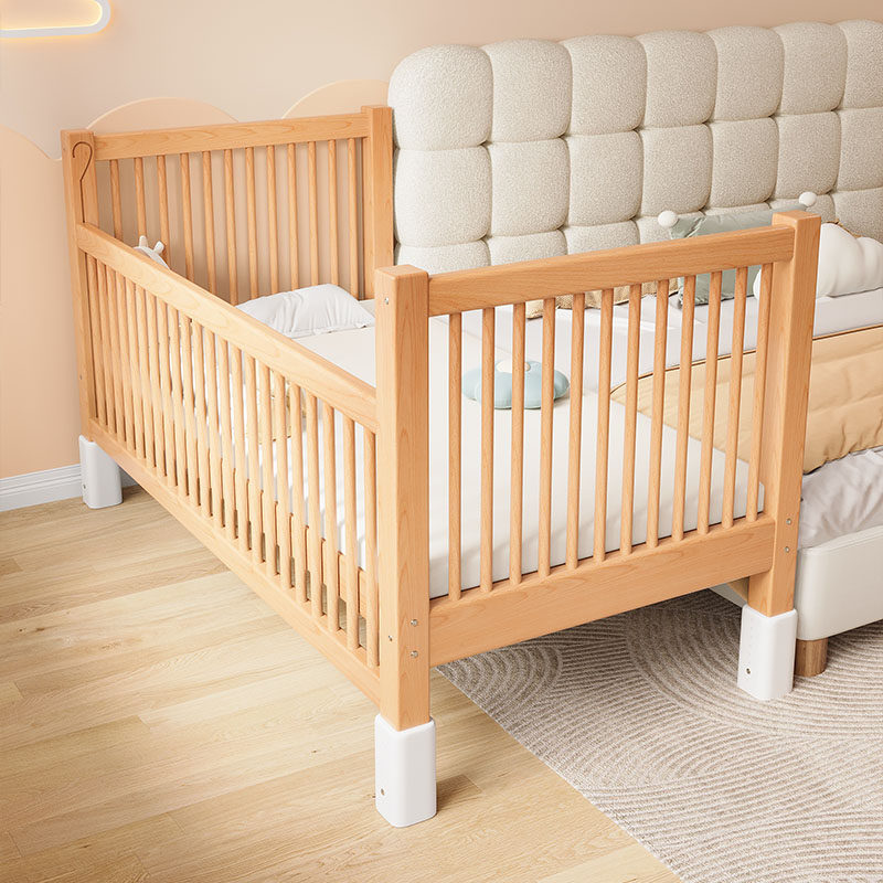 儿童拼接床高低可调婴儿实木加宽床大人可睡定制可升降围栏榉木床,住宅家具,儿童拼接床,淘宝优惠券,粉丝福利购,淘宝优惠卷