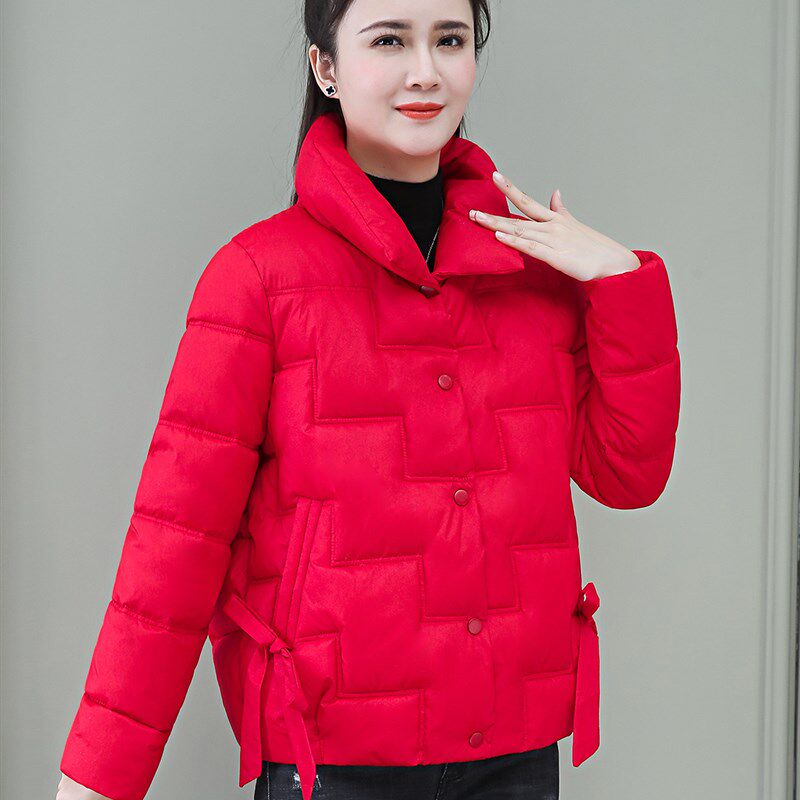 短款羽绒棉服女2024冬t季新款韩版加厚短款棉衣爆款小个子秋冬棉