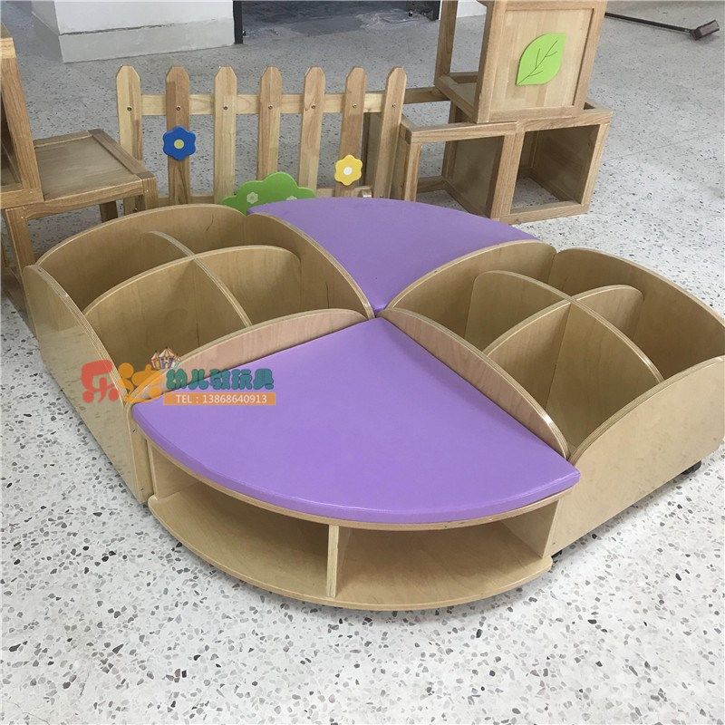 幼儿园儿童可移动阅读o区沙发组合书架座椅凳子软体椅子储物收纳