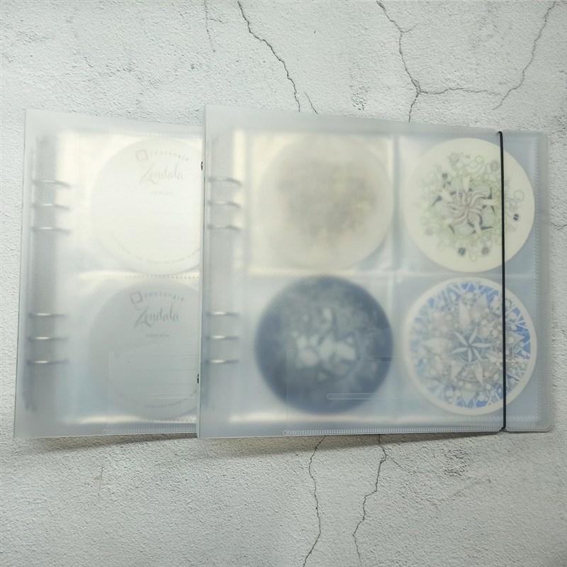 禅绕画纸砖收纳册圆形11.7厘米禅陀罗收藏册水彩插画曼陀罗识字卡