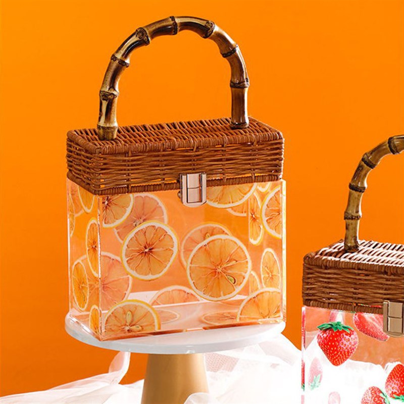 亚克力竹节藤盖母亲节伴手礼盒伴娘喜糖盒520透明七彩礼盒