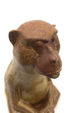 不仁斋薛继业陶瓷雕塑摆件潮玩柴窑葫芦皮色生肖猴家居雕塑摆件