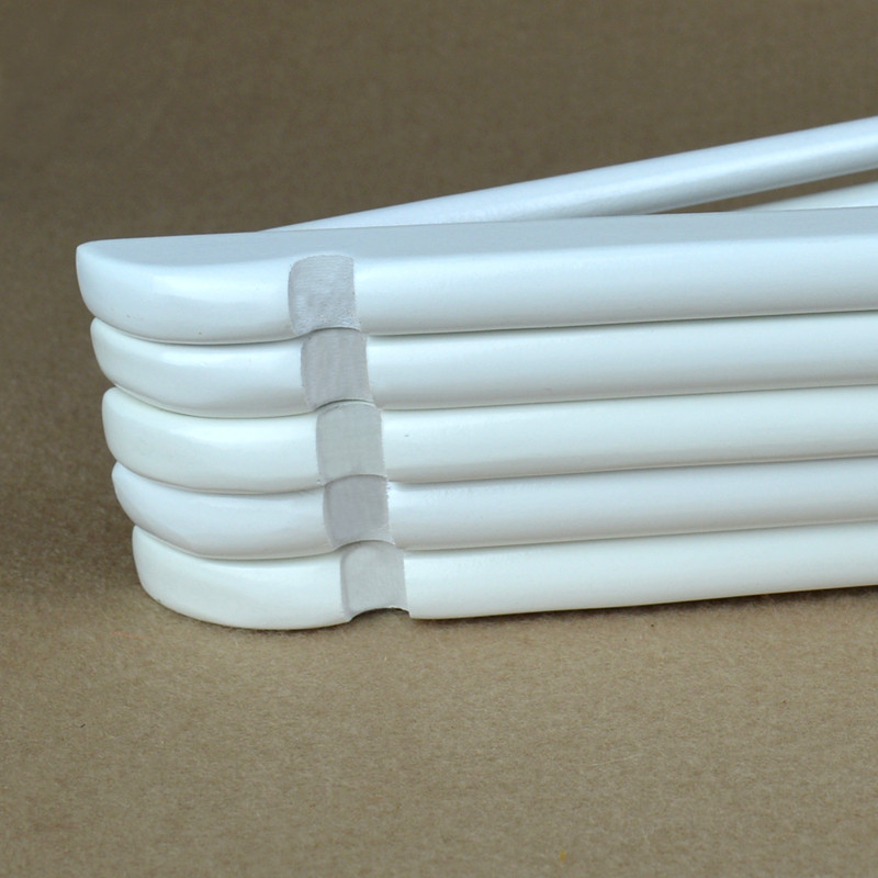 实木衣架白色服装店木质衣架无痕衣撑裤架扁钩酒店防滑衣挂 包邮