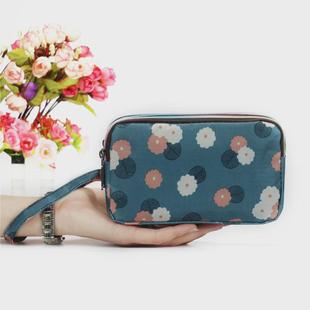 零钱包女长款帆布手拿包简约三层拉链手包女士小包大容量手机新款