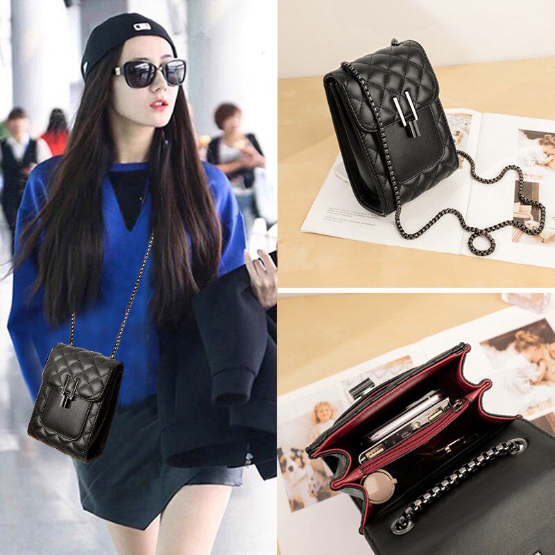 手机包女斜挎2024新款高级感迷你链条小包百搭洋气轻便小挎包单肩