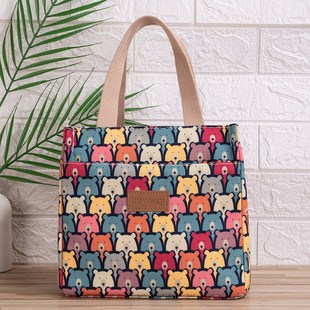 上班带饭的饭盒袋子铝箔加厚午餐包日K式手提包帆布手拎保温袋