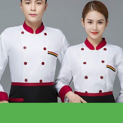 后厨厨师工作服女长袖秋冬季款精品餐厅厨师服男烘焙餐饮工衣定制