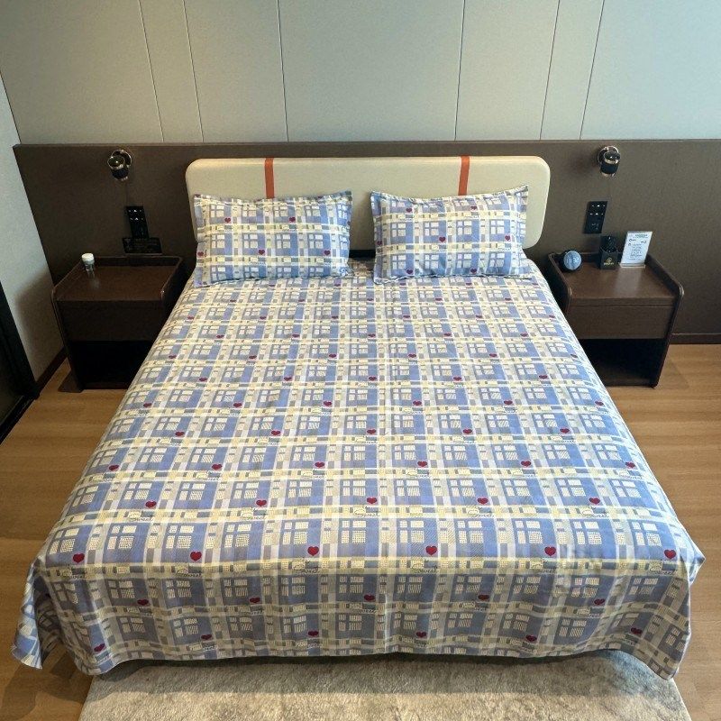 新款山下久奈纯棉老粗布凉席三件套棉亚麻床单全棉不起球可机洗软,床上用品,床单,淘宝优惠券,粉丝福利购,淘宝优惠卷