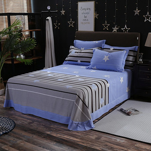 全棉加厚磨毛床单单件1.r5 纯棉布料学生宿舍单双人被单 1.8m冬季