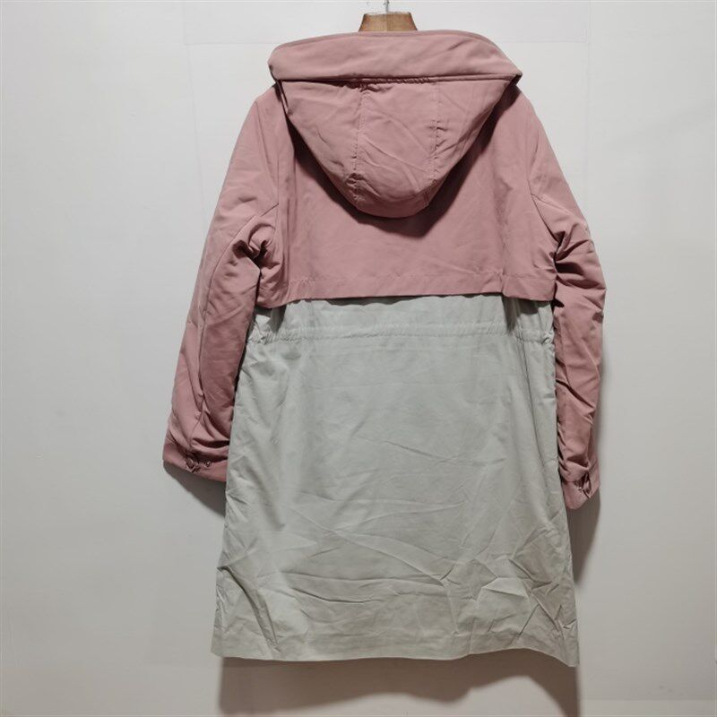 艺去标中长款棉衣棉服女士秋冬新款加厚风衣款休闲收腰棉袄4F06