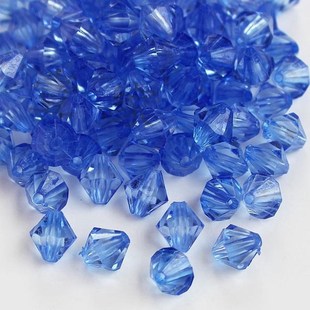 新款8mm菱形珠子串珠q门帘编织饰品亚克力包材料散珠diy尖珠珠珠2
