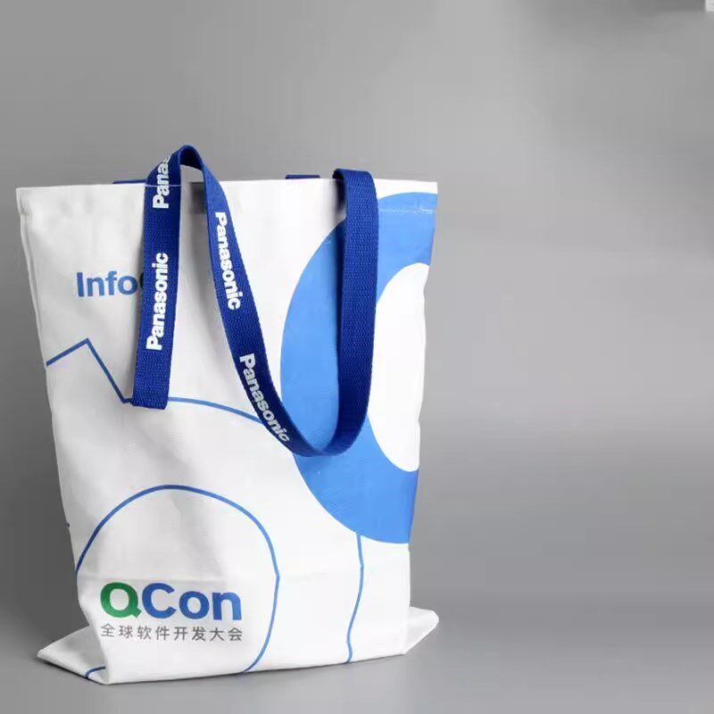 飘带帆布袋d定制印logo棉帆x布包女定做图案会议单肩手提环保购物