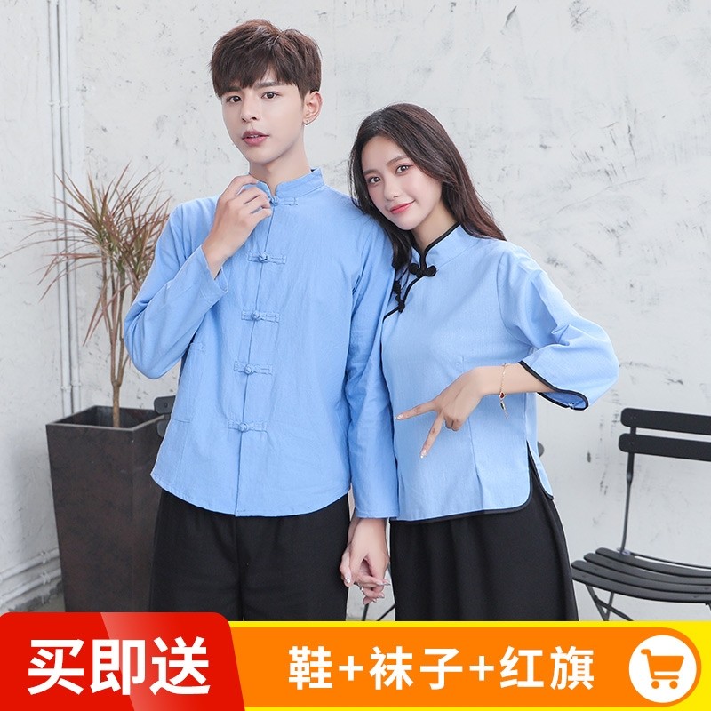 民国学生装女五四青年装民国风女装中山装男班服舞台合唱表演服装,女装/女士精品,民族服装/舞台装,淘宝优惠券,粉丝福利购,淘宝优惠卷