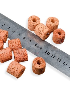 鱼缸呼吸环白色红色科技环水族箱过滤材料硝化细菌陶瓷环生化滤材