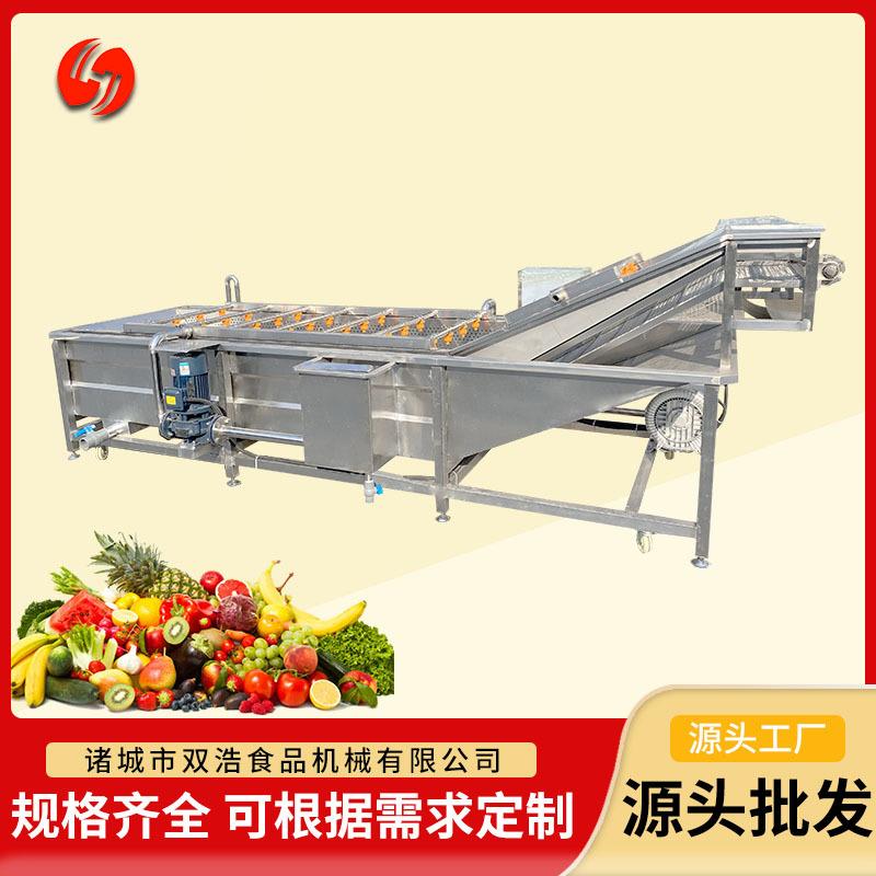 果蔬气泡清洗机全自动鼓泡腌渍菜毛豆毛桃清洗设备山药去杂清洗机