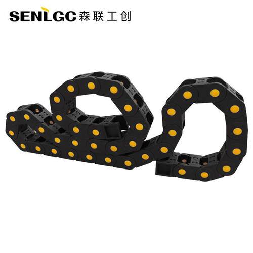电静音坦克链条线槽式桥塑料履带雕刻机全封/闭式穿线槽尼缆龙拖