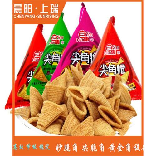 锅化锅巴苦荞片膨产CY65线设备巴妙脆角生沙拉条设备生产线
