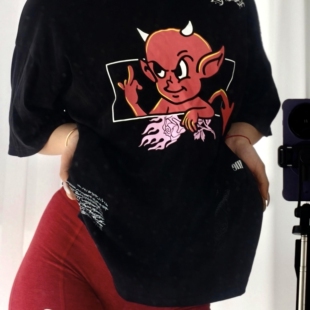 civilregime小恶魔系列短袖 200克轻薄透气裸感水洗软糯高弹力