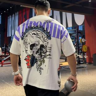 civilregime白色骷髅玫瑰短袖 200克柔软水洗轻薄透气高弹力