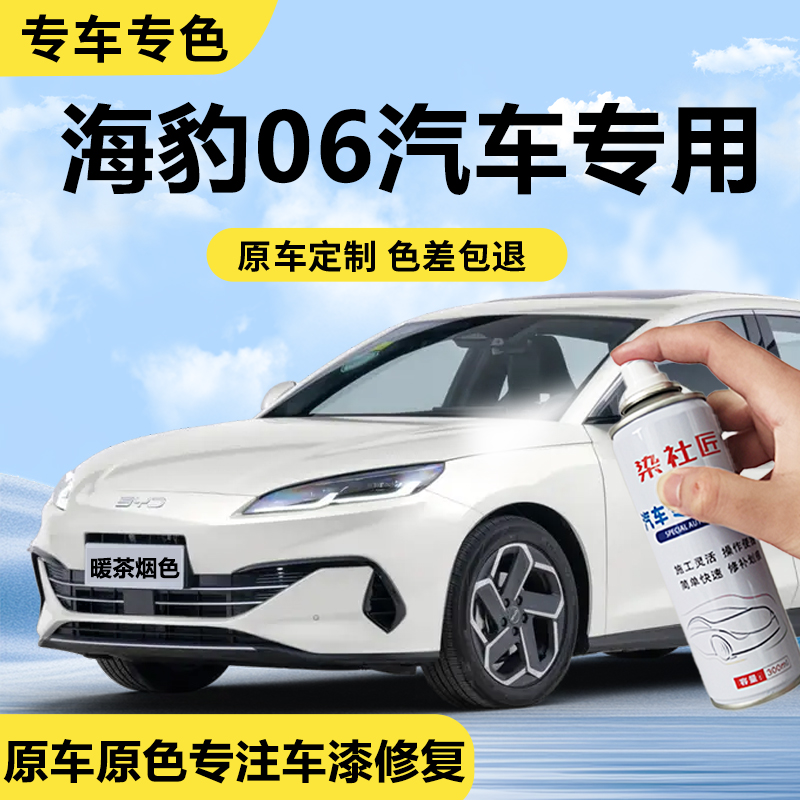适用海豹06暖色烟茶雪域白自喷漆