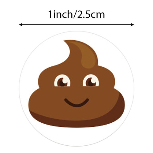 500张/卷卡通搞笑便便表情包贴纸笔记本手账贴画装饰不干胶标签