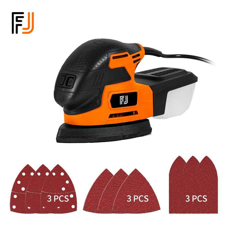 方佳厂家供应三角迷你木工电动砂光机打磨机抛光机腻子家具砂纸机