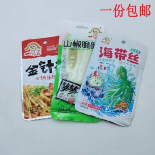 四川特色小吃 一碟香金针菇下饭菜香辣味海带丝休闲零食 一份包邮