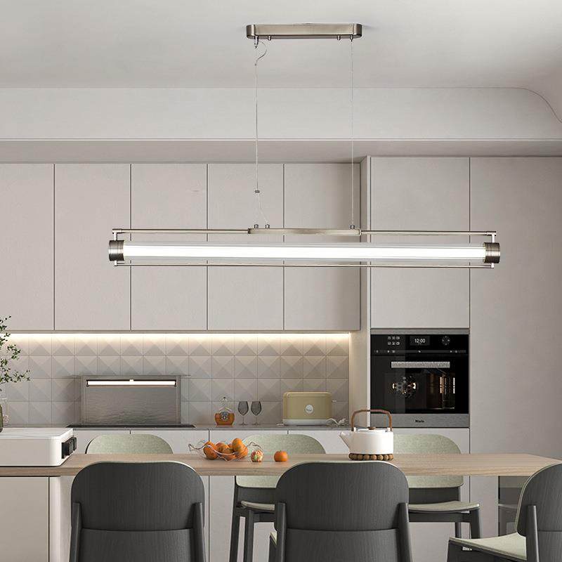 北欧设计师餐厅咖啡厅吊灯包豪斯工业风餐桌吧台岛台一字长条吊灯