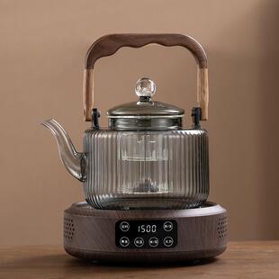 围炉煮茶器套装 蒸煮茶壶电陶炉加热高硼硅玻璃烧水壶家用茶具新款