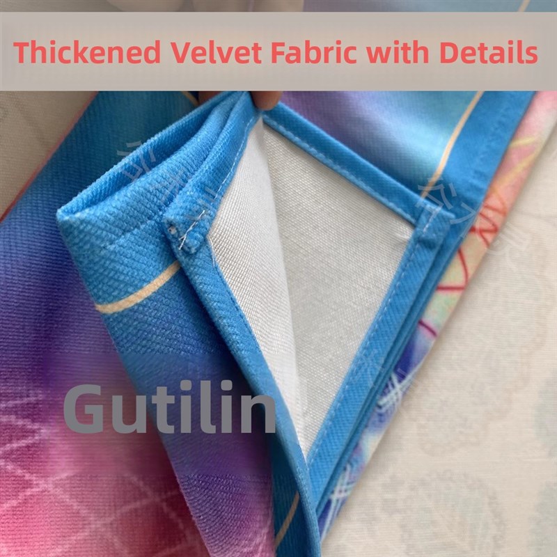 加厚绒布 黑色神秘塔罗桌布 塔罗牌阵桌布推牌垫防滑稳固拍照