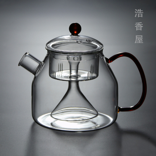 烧水蒸茶壶家用 电陶炉茶炉玻璃蒸汽煮茶器黑茶煮茶壶普洱茶具套装