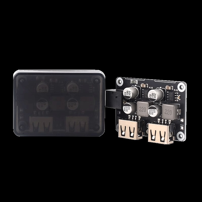 双USB快充降压模块 6-30V12V24V转QC3.0 HWFCP 车载手机充电